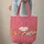 Glossy Red Strawberry Buzzing Bee White Daisy Heart Cartouche - Everyday Use Gift for Her Quilted Tote Bag - 6