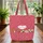 Glossy Red Strawberry Buzzing Bee White Daisy Heart Cartouche - Everyday Use Gift for Her Quilted Tote Bag - 3