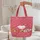 Glossy Red Strawberry Buzzing Bee White Daisy Heart Cartouche - Everyday Use Gift for Her Quilted Tote Bag - 5