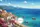 Personalized Mediterranean Coastal Village Seascape Bougainvillea Wreath - Travel Essentials Gift Quilted Tote Bag - 7