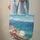 Personalized Mediterranean Coastal Village Seascape Bougainvillea Wreath - Travel Essentials Gift Quilted Tote Bag - 6