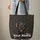 Matte Black Gold Woman Portrait Swirling Flecks Feather - Artistic Bag Gift Quilted Tote Bag - 6