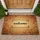 Welcome Word Minimalist Border Natural Fiber Canvas - Everyday Home Decor Gift Doormat - 1