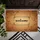 Welcome Word Minimalist Border Natural Fiber Canvas - Everyday Home Decor Gift Doormat - 6
