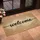 Elegant Welcome Script Text Natural Fiber Texture - Home Greeting Decor Doormat - 3