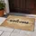 Elegant Welcome Script Text Natural Fiber Texture - Home Greeting Decor Doormat - 4