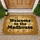 Welcome to the Madhouse Text Chunky Golden Brown Swirls - Everyday Outdoor Decor Doormat - 1