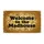 Welcome to the Madhouse Text Chunky Golden Brown Swirls - Everyday Outdoor Decor Doormat - 3