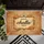 Happy Days Challah Script Wheat Stalks Bread Flourishes - Festive Home Display Doormat - 6