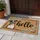 Brindle Boxer Dog Hello Script Eucalyptus Wreath - Welcome Home Decor Gift Doormat - 5
