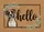 Brindle Boxer Dog Hello Script Eucalyptus Wreath - Welcome Home Decor Gift Doormat - 7