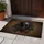 Dark Skull Crossbones Rusted Metal Aged Leather Accent - Edgy Home Decor Gift Doormat - 5