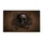 Dark Skull Crossbones Rusted Metal Aged Leather Accent - Edgy Home Decor Gift Doormat - 3
