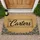 The Custom Script Name Subtle Frame Jute Background Leaf Scrolls - Home Decor Gift Doormat - 1