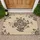 Charcoal Flowers Elegant Stems Varied Leaves Swirling Vines - Home Decor Gift Doormat - 1