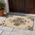 Charcoal Flowers Elegant Stems Varied Leaves Swirling Vines - Home Decor Gift Doormat - 5