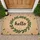 Rustic Hello Wreath Forest Green Leaves - Everyday Home Accent Gift Doormat - 1