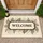WELCOME Message Botanical Leaves Parchment Field - Home Entryway Decor Gift Doormat - 1