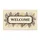 WELCOME Message Botanical Leaves Parchment Field - Home Entryway Decor Gift Doormat - 3