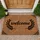 Welcome Script Laurel Branches Natural - Everyday Home Decor Gift Doormat - 1