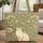 Elegant Cream Cat Art Nouveau Flowers Vines - Cat Lover Everyday Carry Quilted Tote Bag - 1