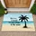 Palm Tree Beach Scene 'Life Is A Beach' Quote - Beach Lifestyle Decor Doormat - 1
