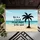 Palm Tree Beach Scene 'Life Is A Beach' Quote - Beach Lifestyle Decor Doormat - 6