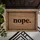 Nope. Text Densely Woven Jute Fiber Background - Sarcastic Humor Gift for Home Doormat - 6