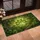 Glowing Four Leaf Clover Emerald Green Vines Mossy Forest Ground - Good Luck Home Decor Gift Doormat - 4