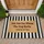 Dog Barks Quote Rustic Tan Stripes - Home Decor Gift for Dog Owners Doormat - 1