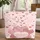 Scattered Ornate Hearts Personalized Name - Everyday Lifestyle Gift Quilted Tote Bag - 1