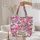 Personalized Name Floral Leopard Medallion Everyday Carry Gift Quilted Tote Bag - 5