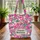 Personalized Name Floral Leopard Medallion Everyday Carry Gift Quilted Tote Bag - 3