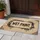 Wet Paint Drip Text Distressed Border Rustic Wood Panel Texture - Workshop Decor Gift Doormat - 5
