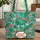 Personalized Tropical Floral Bird-of-Paradise Animal Print Everyday Gift Quilted Tote Bag - 1