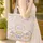 Textured Wing Butterflies Floral Name Flowers - Everyday Carryall Gift Quilted Tote Bag - 4