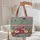 Folk Art Floral Bouquet Rustic Wood Planks - Farmhouse Bag Gift Quilted Tote Bag - 5