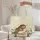 Haloed Human Lamb Lilies Laurel Sprig Scroll Ditsy Floral - Everyday Carry Gift Quilted Tote Bag - 5