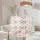 Rose Blossom Bouquet Floral Wreath Personalized Name - Thoughtful Gift Quilted Tote Bag - 5