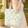 Storybook Floral Wreath Name Quilt Patchwork Daisies Wildflowers - Everyday Carryall Quilted Tote Bag - 4