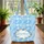 Blue Butterfly Yellow Daisy Name Wreath - Floral Lover Gift Quilted Tote Bag - 3