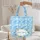 Blue Butterfly Yellow Daisy Name Wreath - Floral Lover Gift Quilted Tote Bag - 5