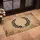 Botanical Laurel Wreath Organic Leaves Natural Fiber Warm Earthy Tones - Home Decor Gift Doormat - 4