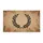 Botanical Laurel Wreath Organic Leaves Natural Fiber Warm Earthy Tones - Home Decor Gift Doormat - 3