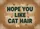 Hope You Like Cat Hair Text Cat Fur Paw Prints - Cat Lover Home Decor Gift Doormat - 7