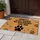 Bold Black Dog Paw Print Humorous Slogan - Dog Lover Outdoor Decor Gift Doormat - 5