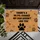Bold Black Dog Paw Print Humorous Slogan - Dog Lover Outdoor Decor Gift Doormat - 6