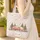Camper Van Lavender Wildflowers Pine Trees Personalized Name Wreath - Travel Gift Quilted Tote Bag - 4