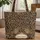 Two Leopard Cubs Leopard Spot Name Medallion Leafy Border - Wildlife Lover Gift for Leopard Lovers Quilted Tote Bag - 1