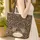 Two Leopard Cubs Leopard Spot Name Medallion Leafy Border - Wildlife Lover Gift for Leopard Lovers Quilted Tote Bag - 4